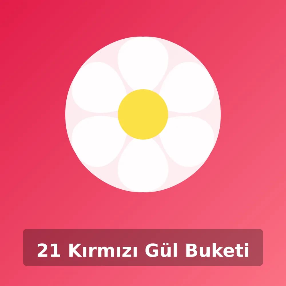 21 Kırmızı Gül Buketi